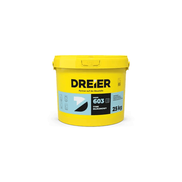 Dreier 603 tynk silikonowy biały 1,5mm 25kg