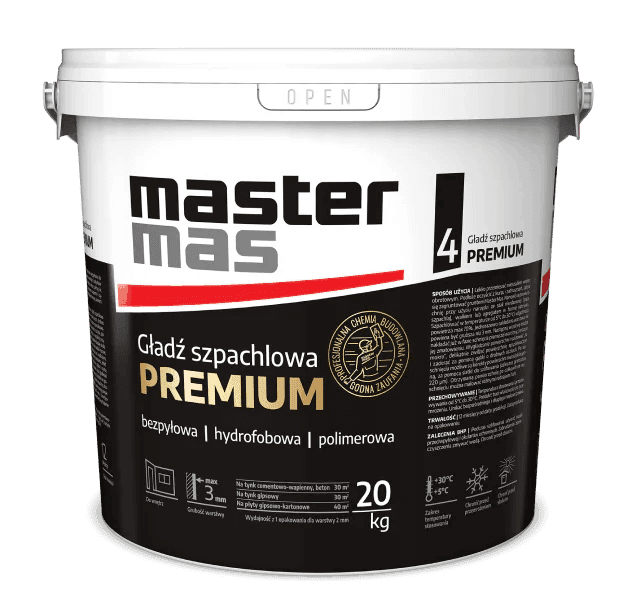 Mastermas Premium gładź szpachlowa 20 kg