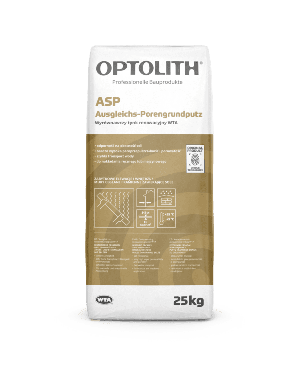 Optolith WTA wyrównawczy tynk ASP 25 kg renowacyjny