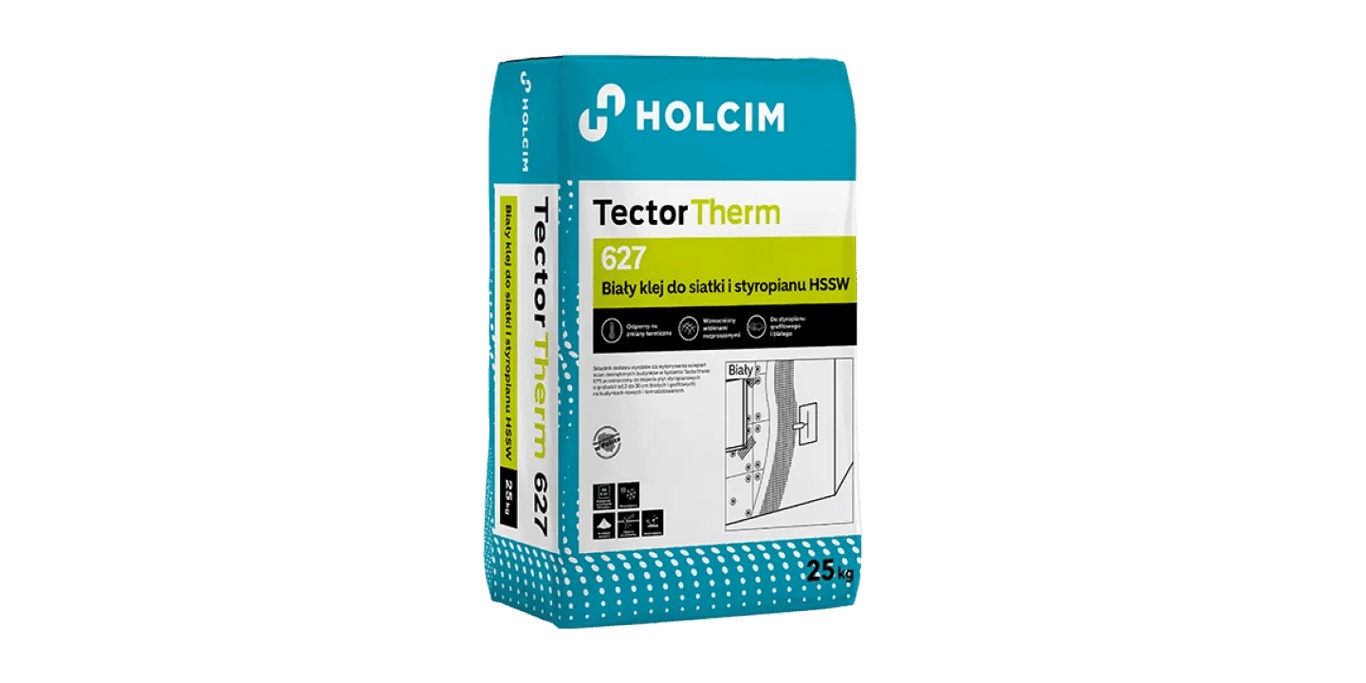 Holcim TectorTherm 627 HSSW klej biały do styropianu i siatki 25 kg