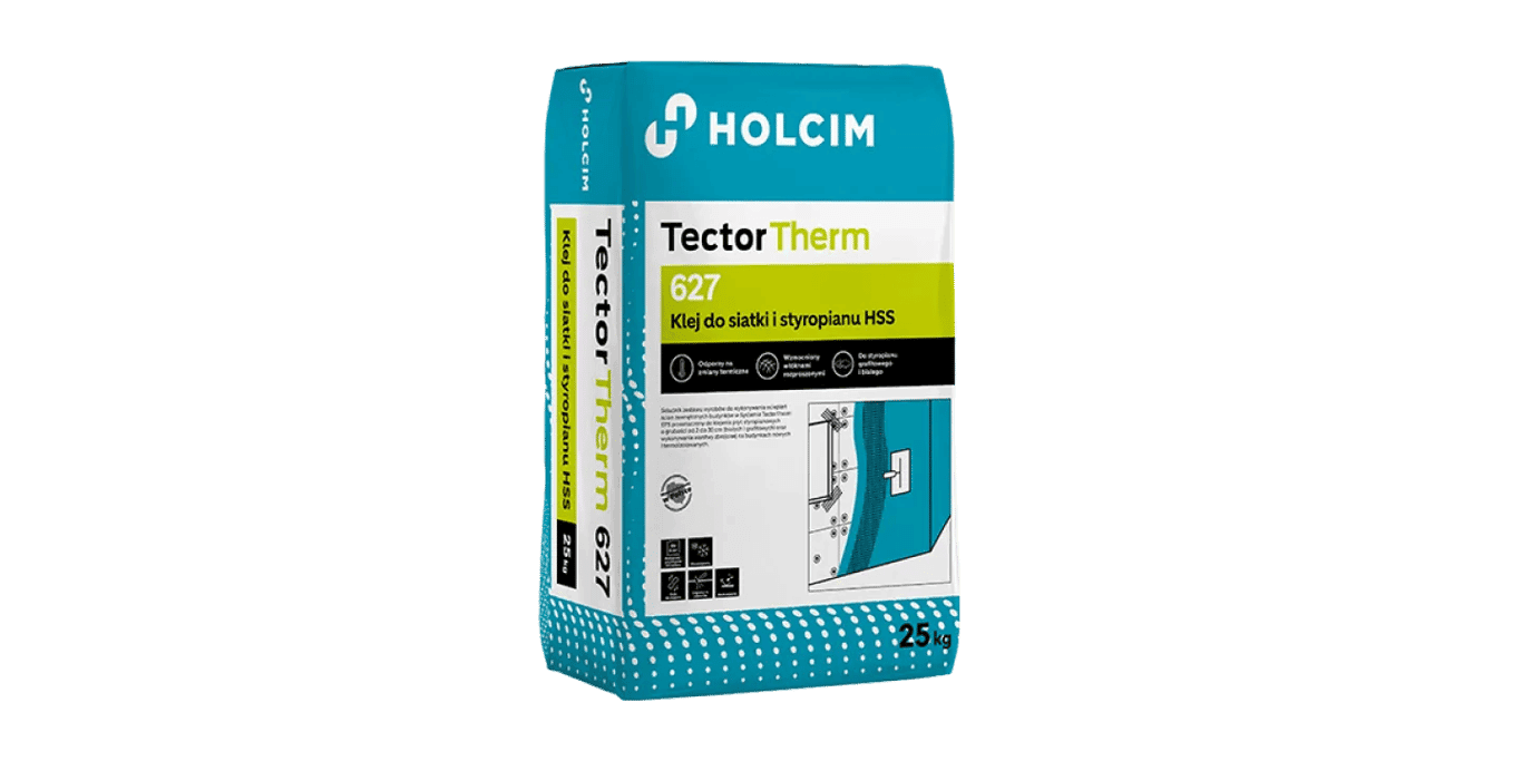 Holcim TectorTherm 627 HSS szary klej do styropianu i siatki 25 kg